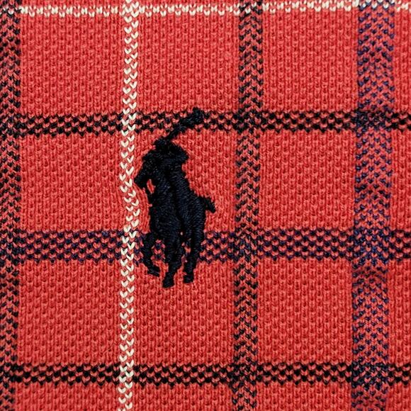 Vintage Ralph-Lauren Plaid Polo Shirt Large 22x28 USA Made - Picture 10 of 13